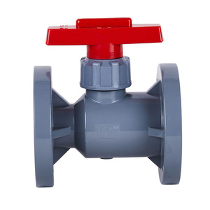 Válvula de bola CPVC manual de alta calidad de China, de 2 a 10 pulgadas, estándar ANSI/ASTM, con brida DN50-250, válvula de PVC-C con brida, lista para enviar - Product Image 2