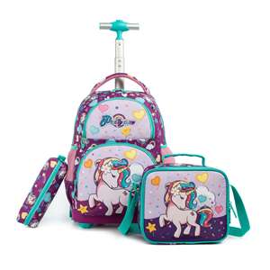 Sac <span class=keywords><strong>à</strong></span> dos <span class=keywords><strong>à</strong></span> <span class=keywords><strong>roulettes</strong></span> pour enfants de créateur Sacs <span class=keywords><strong>à</strong></span> dos pour enfants Sacs d'école <span class=keywords><strong>à</strong></span> <span class=keywords><strong>roulettes</strong></span> <span class=keywords><strong>Licorne</strong></span> pour filles - Product Image 1
