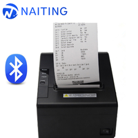 Pemotong Otomatis Printer Penerimaan Termal Bluetooth, Cetak Kecepatan Tinggi 80MM POS