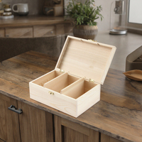 Boîte d'emballage rectangulaire en bois à charnières pour flacons d'huiles essentielles avec 3 compartiments, emballée en carton, organisateur de bureau