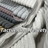 Tissu en velours recyclé 100% polyester 2,5w pour canapé de salon, meubles, ignifuge, style uni, tissu 100% polyester