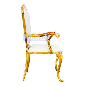 Accoudoir de <span class=keywords><strong>chaise</strong></span> <span class=keywords><strong>en</strong></span> acier inoxydable et or, livraison gratuite, accoudoir pour événement de mariage, offre spéciale - Product Image 4