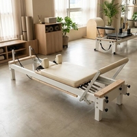 Equipo de Pilates Reformer de Aluminio Premium con Sistema de Deslizamiento Suave y Cuero de Microfibra para Entrenamiento Profesional