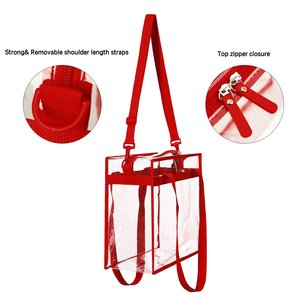 Bolso Bandolera Transparente Aprobado para Estadios, Bolso de Hombro Transparente con Correa Ajustable para el Trabajo, Conciertos y Eventos Deportivos - Product Image 2