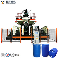 Máquina sopladora extrusiva doble estación automática para bidones HDPE 220 l triple capa doble anillo L