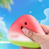 Jouet Squishy en PU de haute qualité, doux et moelleux, à rebond lent, anti-stress, sensoriel, motif pastèque, pour cadeau de vacances et jeu quotidien