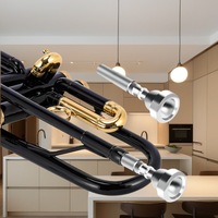 Wholesale Black Nickel Gold Brass Trumpet Instrument BB Tone Beginner Professional Band