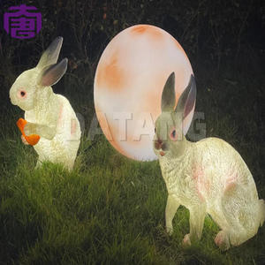 Charming Rabbit Sculpture <b>Light</b> with Fiberglass Resin LED Motif <b>Light</b> for Garden Landscape Decoration and Outdoor Ambience - Product Image 2
