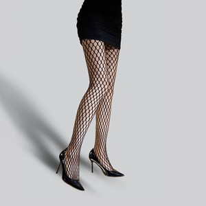 Collants résille noirs grande <span class=keywords><strong>taille</strong></span> à motif losanges pour femme, collants résille <span class=keywords><strong>taille</strong></span> <span class=keywords><strong>haute</strong></span> ajourés pour soirée et clubbing - Product Image 1