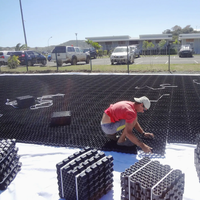 Grilles de renforcement alvéolaires en plastique HDPE pour pelouses et parkings, épaisseur personnalisable