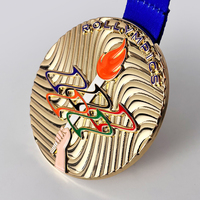 Concevez votre propre médaille en métal personnalisée, alliage de zinc, 3D, pour marathon 5K, football, taekwondo, natation, prix de la course, médailles sportives