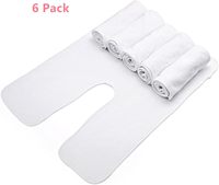 Serviettes de salon et de spa personnalisées en forme de U, serviettes pour le visage en microfibre blanche, serviettes de beauté faciales avec fourche fendue