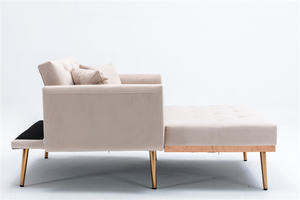 <span class=keywords><strong>Chaise</strong></span> longue convertible sur mesure <span class=keywords><strong>Chaise</strong></span> longue moderne avec 3 angles réglables Canapé-lit d'intérieur avec 2 oreillers - Product Image 6