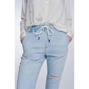 Jeans Jogger en Lavado Claro - Product Image 4