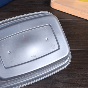 Rectangular Plastic <b>Lunch</b> Box 2000ml Disposable Food Container Takeout Bento Box Thickened Design - Product Image 3
