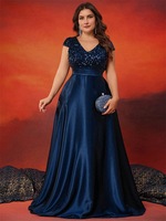 Nouvelle Robe de Soirée Mariage Col V à Paillettes pour Femmes, Grande Taille, Décontractée, Coupe A-Line, Formelle, pour Été, Soirée, Demoiselle d'Honneur