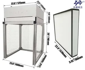 Cabine de limpeza portátil, mini bancada super limpa, fluxo de ar laminar com exaustor laminar horizontal vertical H14