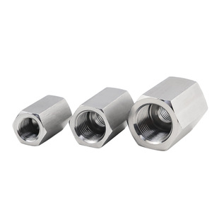 Stainless Steel Double Internal Thread Straight Connector Hexagonal Pipe Fitting 1/2 3/4 1 Inch - Product Image 1