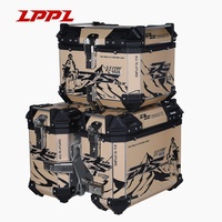 Ensemble de bagages pour moto en alliage d'aluminium, coffre supérieur 45L, valises latérales 38L et 32L, étanches, pour le tourisme