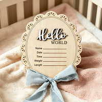 Annnonce de naissance : Hello World |   Panneau de nom pour nouveau-né |   Plaque d'annonce de naissance florale |   Souvenir de l'annonce de la naissance du bébé à l'hôpital
