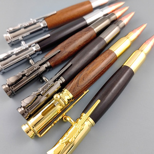 Cập Nhật Rắn Bằng Gỗ Bolt Hành Động Bút Với Brass Bút Bộ Dụng Cụ Đạn Hình Bằng Gỗ Thùng Revolver Cờ Lê Hunter Súng Bút - Product Image 3