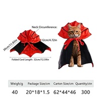 Cape de vampire amusante personnalisée pour animaux de compagnie, en velours doux, avec capuche de diable, pour chats et chiens, vêtements de fête, costume de cosplay pour animaux de compagnie