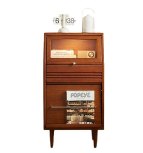 Armoire de rangement <span class=keywords><strong>MUU</strong></span> moderne en bois massif et verre, grande capacité, écologique, durable, gain de place, pour salon, chambre, hôtel - Product Image 2