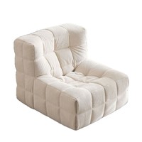 Canapé paresseux convertible pour dormir, idéal chambre, tatami, salon, balcon – Canapé individuel en forme de chenille gaufrée