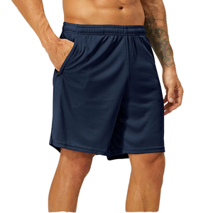 Pantalones Cortos Deportivos para Hombre de Calidad Personalizada del Fabricante, 100% Poliéster, Estilo Casual de Verano, Tejido Sólido con Cierre Elástico en la Cintura - Product Image 1