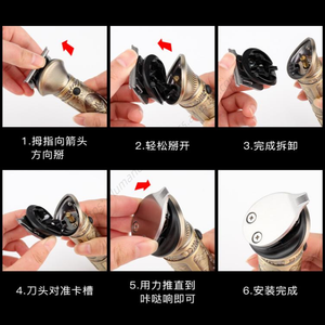 ชุดตัดแต่งผมแบบ6ใน1เครื่องเล็มผมงานย้อนยุคมัลติฟังก์ชัน - Product Image 2