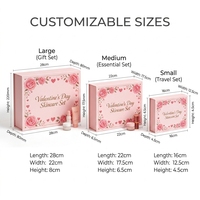 Scatola Regalo Personalizzata per San Valentino con Illustrazione di Rose, Confezione per Cosmetici, Scatola per Packaging Aziendale con Logo Stampato a Caldo
