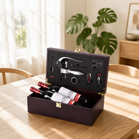 Ouvre-bouteille double en bois, tire-bouchon de luxe, ensemble de bar écologique fait main, coffret cadeau de cuisine