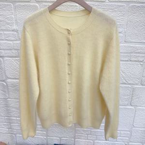 <span class=keywords><strong>Cardigan</strong></span> simple à la mode tricot chaud laine mélange pull tricoté <span class=keywords><strong>Cardigan</strong></span> pull O cou pull - Product Image 4