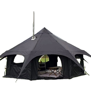 Tente de camping de luxe octogonale de style <span class=keywords><strong>yourte</strong></span>, quatre saisons, double étage, une chambre, grande protection contre la pluie et le soleil - Product Image 3