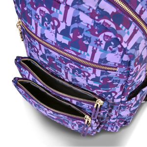 Mochila con diseño de gato para mujeres y niñas, informal, de nailon, ligera, para la escuela, viajes, con sistema antigravedad AGS - Product Image 6
