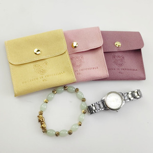 Bolsa de Joyería Personalizada Luda con Logotipo, Bolsa Pequeña de Microfibra para Empacar Joyería, Bolsa de Terciopelo para Guardar Aretes - Product Image 2
