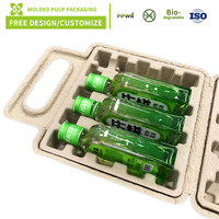 Confezione Ecologica Biodegradabile in Polpa di Carta Modellata per Set di Vini, Imballaggio Personalizzato
