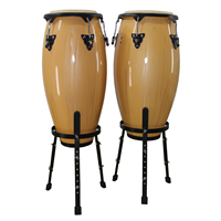 Ensemble de congas en bois professionnel pour la musique latine, instrument de musique professionnel, ensembles de congas avec support