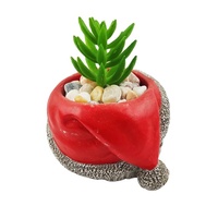 Ornement de Noël en ciment personnalisé, fait main, écologique, durable, mini pot de fleurs pour la décoration de la maison et du jardin