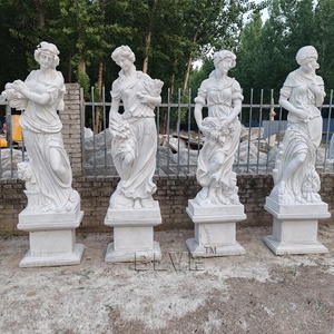 Decoración de Jardín BLVE, Estatua de Diosa Griega Tallada a Mano de Tamaño Real, Escultura de Dama de las Cuatro Estaciones en Mármol Blanco - Product Image 3