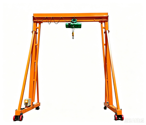 Grue portique télescopique à poutre simple sur pneus en caoutchouc de 3 tonnes pour la manutention de marchandises dans les entrepôts logistiques - Product Image 1