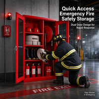 Armoire de sécurité incendie en acier robuste et moderne pour les outils de lutte contre l'incendie dans les entrepôts, les usines de fabrication, les centres commerciaux, l'extérieur
