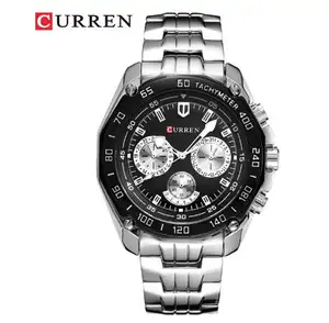 CURREN 8077 Hot Selling Analog Quartz Business Classic Trendy Stainless Steel OEM Men Watches