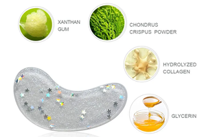 Masque pour les yeux en collagène cristallin à étiquette privée, patchs hydratants pour les yeux pour peaux sèches, ingrédients végétaliens à l'acide hyaluronique et à la vitamine C - Product Image 6