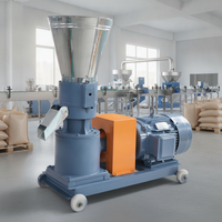 Machine à granulés d'aliments pour animaux à moteur essence, 4 rouleaux, pour la production d'aliments pour poulets, porcs, bovins, utilisation agricole, portable