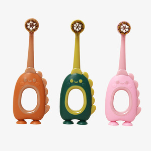 Cepillo de Dientes de Fluoruro Hecho a Medida para Niños de 0 a 3 Años, Cabezales Redondos con Dibujos Animados, Cepillo de Dientes para Bebés - Product Image 4