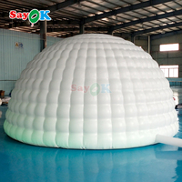 SAYOK US Spot prix d'usine 16.5ft 5m de diamètre tente dôme gonflable Igloo de neige gonflable avec lumières LED pour la fête