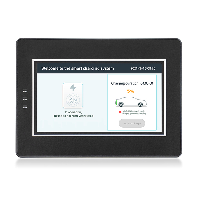 Huaqingjun 7 Inch HMI Ethernet RS485 232 422 Communication DC10-30V Touch Screen for CNC Machine