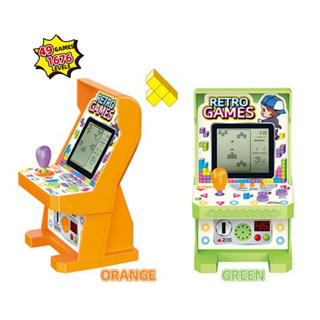 EPT Retro Mini Handheld Game Console Classic Portable Plastic Electronic Toys for Kids Arcade Games Players Accessories