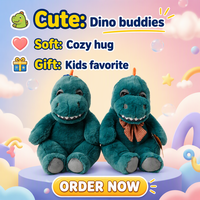 Maßgefertigtes Kawaii Niedliches Dinosaurier-Plüschtier Kunstfell Flanell Superweicher PP-Baumwollstoff Zertifiziert Sicher Stressabbau-Geschenk